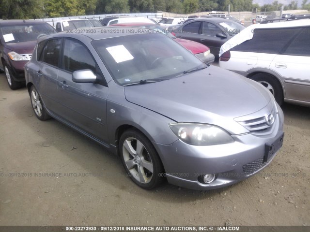 JM1BK343051309798 - 2005 MAZDA 3 HATCHBACK GRAY photo 1