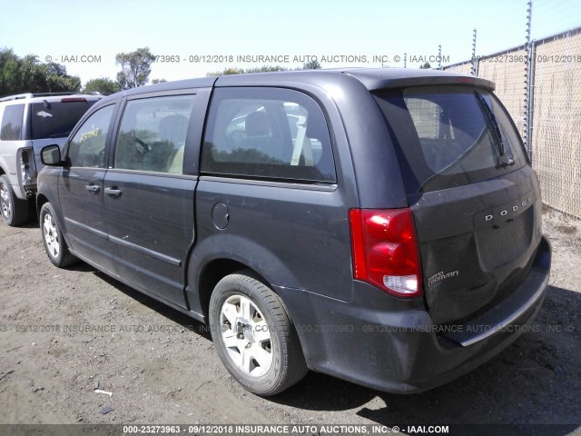 2C4RDGBG2CR269321 - 2012 DODGE GRAND CARAVAN SE GRAY photo 3