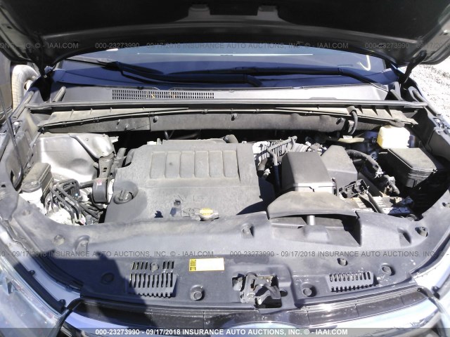 5TDKKRFH2ES012241 - 2014 TOYOTA HIGHLANDER XLE შამპანური ფოტო 10