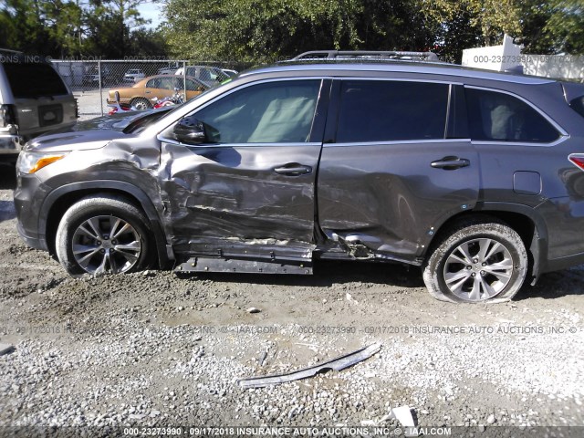 5TDKKRFH2ES012241 - 2014 TOYOTA HIGHLANDER XLE შამპანური ფოტო 6