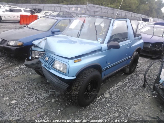 2CNBJ18U2R6946300 - 1994 GEO TRACKER BLUE photo 2