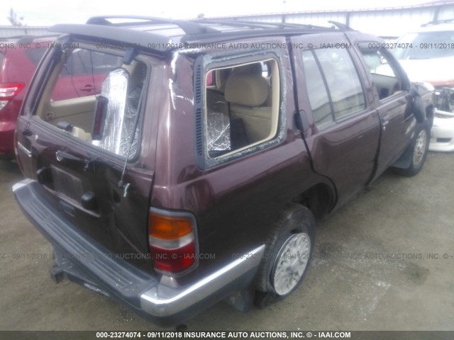 JN8AR05Y0XW302098 - 1999 NISSAN PATHFINDER LE/SE/XE MAROON photo 4