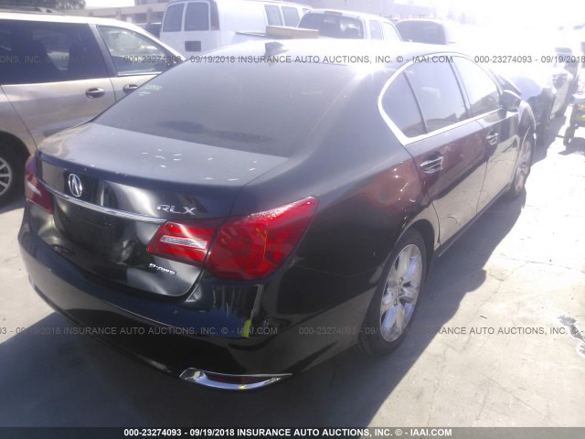 JH4KC1F3XEC002690 - 2014 ACURA RLX BLACK photo 4