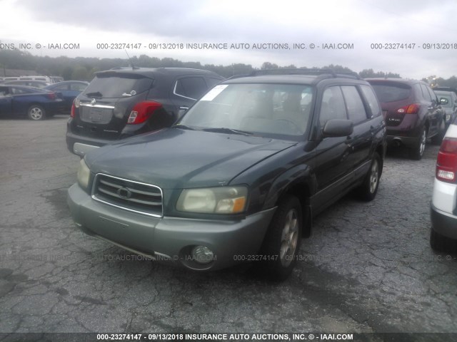 JF1SG65634H713265 - 2004 SUBARU FORESTER 2.5XS GREEN photo 2