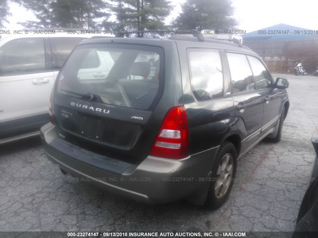 JF1SG65634H713265 - 2004 SUBARU FORESTER 2.5XS მწვანე ფოტო 4