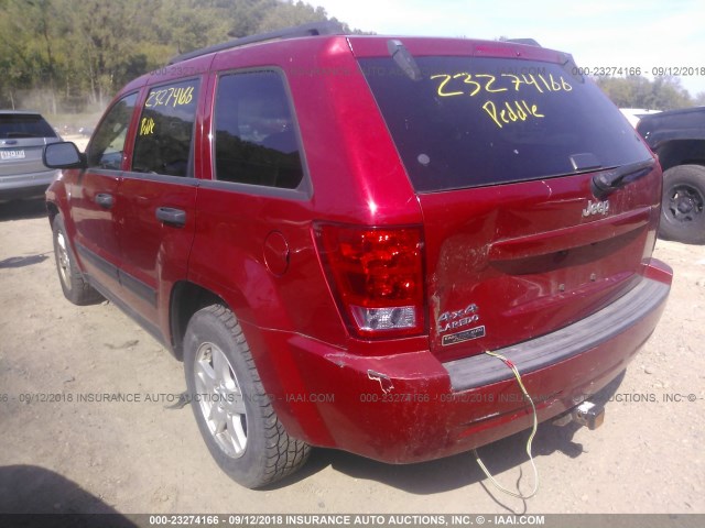 1J4HR48N96C270264 - 2006 JEEP GRAND CHEROKEE LAREDO/COLUMBIA/FREEDOM 红色 照片 3