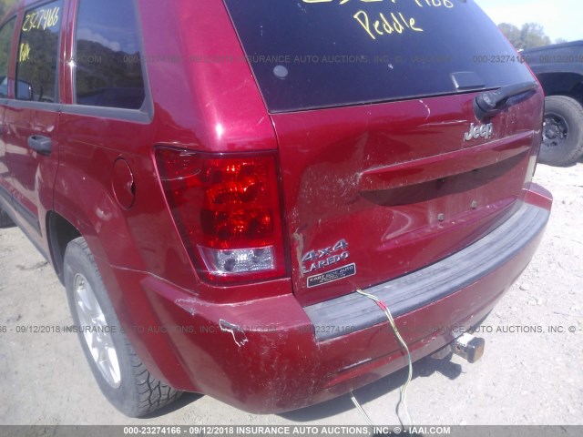 1J4HR48N96C270264 - 2006 JEEP GRAND CHEROKEE LAREDO/COLUMBIA/FREEDOM 红色 照片 6