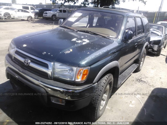 JT3GN86R0T0014557 - 1996 TOYOTA 4RUNNER SR5 GREEN photo 2