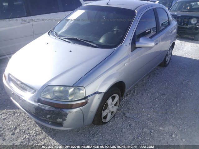 KL1TD56696B554376 - 2006 CHEVROLET AVEO LS SILVER photo 2
