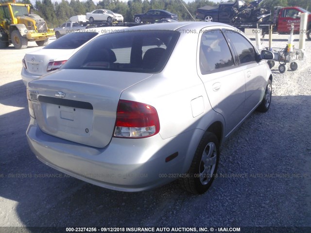 KL1TD56696B554376 - 2006 CHEVROLET AVEO LS SILVER photo 4