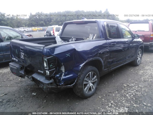5FPYK3F47HB016340 - 2017 HONDA RIDGELINE RTS 蓝色 照片 4