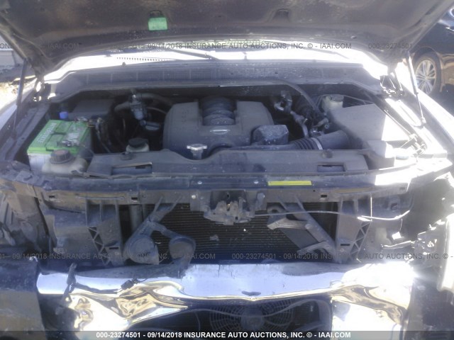 5N1AA08A14N743558 - 2004 NISSAN ARMADA SE/LE BLACK photo 10