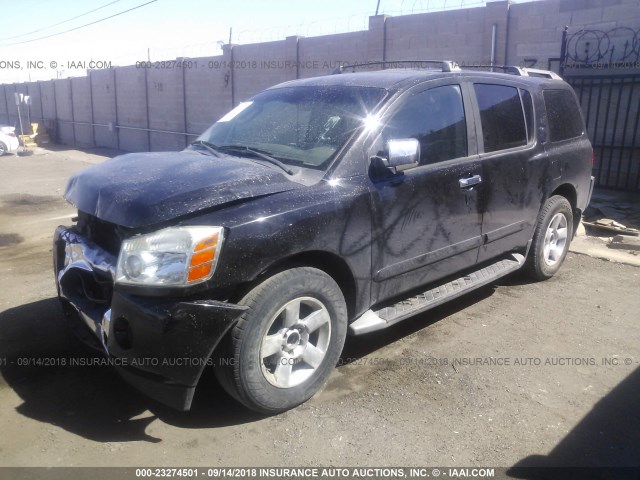 5N1AA08A14N743558 - 2004 NISSAN ARMADA SE/LE BLACK photo 2