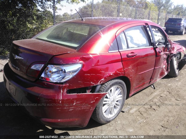 1C3LC56K17N533728 - 2007 CHRYSLER SEBRING TOURING MAROON photo 4