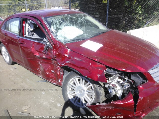 1C3LC56K17N533728 - 2007 CHRYSLER SEBRING TOURING MAROON photo 6