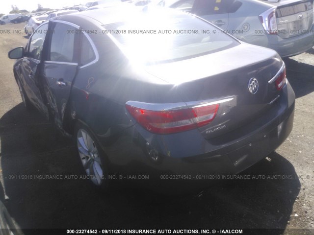 1G4PR5SK4D4136304 - 2013 BUICK VERANO CONVENIENCE GRAY photo 3