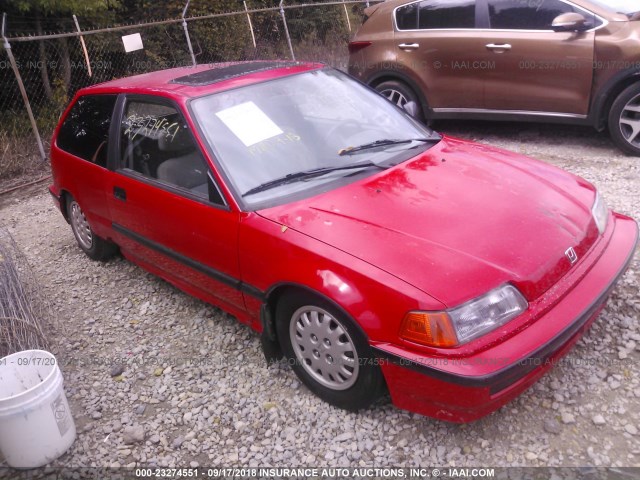 2HGED6359MH589704 - 1991 HONDA CIVIC DX RED photo 1