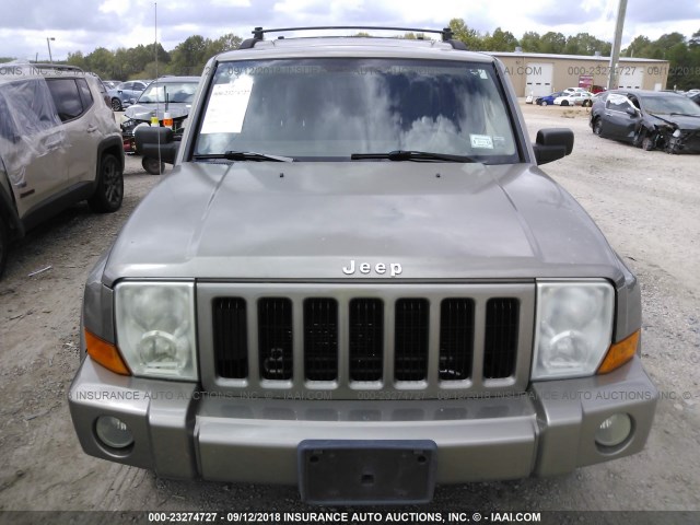1J8HG48K56C188218 - 2006 JEEP COMMANDER TAN photo 6