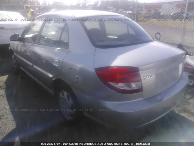 KNADC125X36268219 - 2003 KIA RIO SILVER photo 3