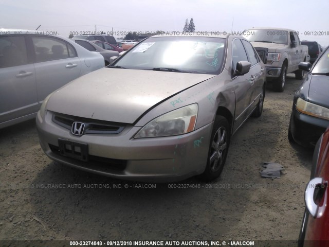 1HGCM66515A021207 - 2005 HONDA ACCORD EX BEIGE photo 2