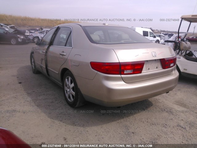 1HGCM66515A021207 - 2005 HONDA ACCORD EX BEIGE photo 3