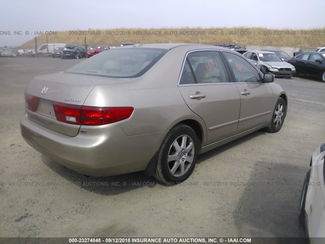 1HGCM66515A021207 - 2005 HONDA ACCORD EX BEIGE photo 4