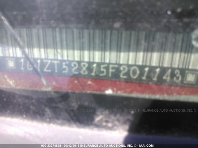 1G1ZT52815F201143 - 2005 CHEVROLET MALIBU LS წითელი ფოტო 9