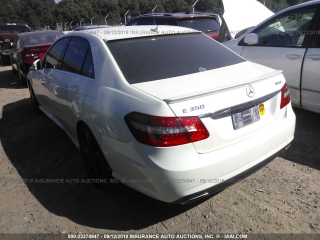 WDDHF8HB4AA151432 - 2010 MERCEDES-BENZ E 350 4MATIC WHITE photo 3