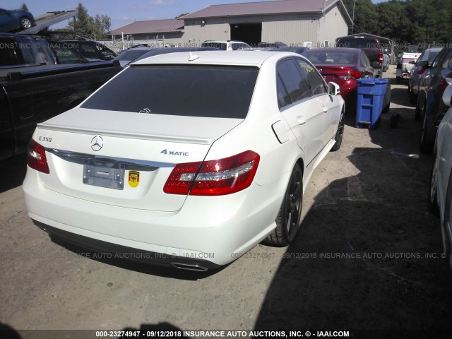 WDDHF8HB4AA151432 - 2010 MERCEDES-BENZ E 350 4MATIC WHITE photo 4