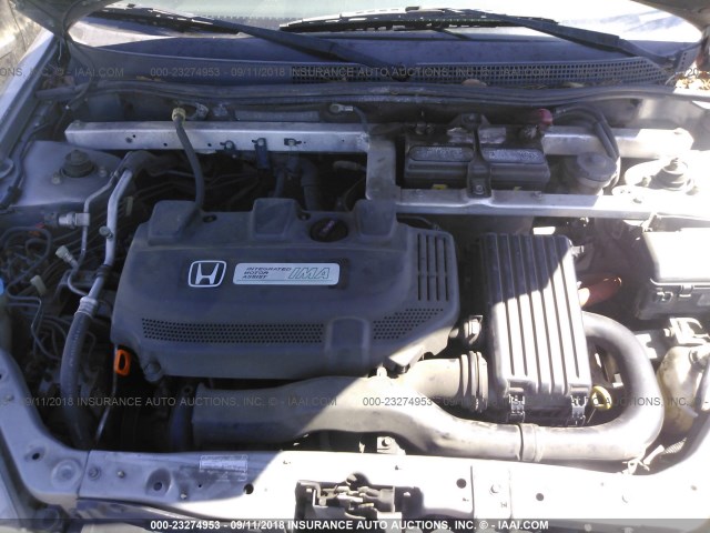 JHMZE14763T000396 - 2003 HONDA INSIGHT SILVER photo 10