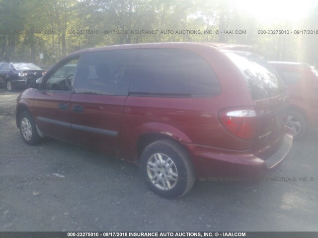 1D4GP24R07B103936 - 2007 DODGE GRAND CARAVAN SE BURGUNDY photo 3