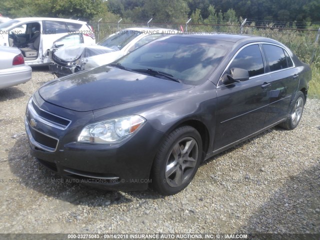 1G1ZC5EB8AF251703 - 2010 CHEVROLET MALIBU 1LT BLACK photo 2