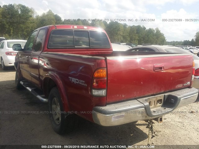 5TBBT48171S135973 - 2001 TOYOTA TUNDRA ACCESS CAB LIMITED MAROON photo 3