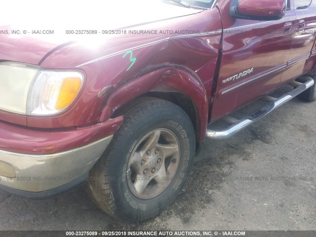 5TBBT48171S135973 - 2001 TOYOTA TUNDRA ACCESS CAB LIMITED MAROON photo 6