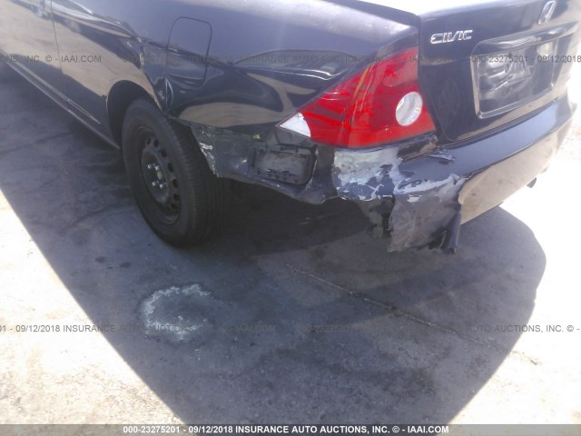 1HGEM221X4L037865 - 2004 HONDA CIVIC DX VP BLACK photo 6