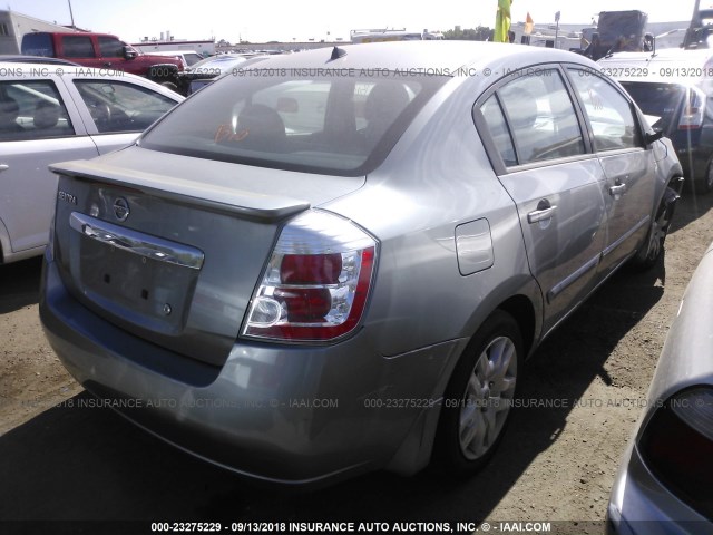 3N1AB6AP4CL661361 - 2012 NISSAN SENTRA 2.0/2.0S/SR/2.0SL GRAY photo 4