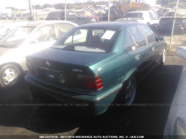 WBSCD0328VEE10789 - 1997 BMW M3 AUTOMATIC GREEN photo 4