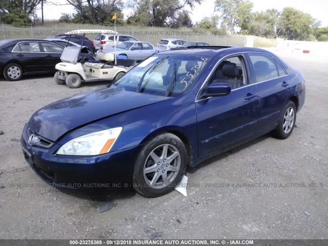 1HGCM66574A102307 - 2004 HONDA ACCORD EX BLUE photo 2