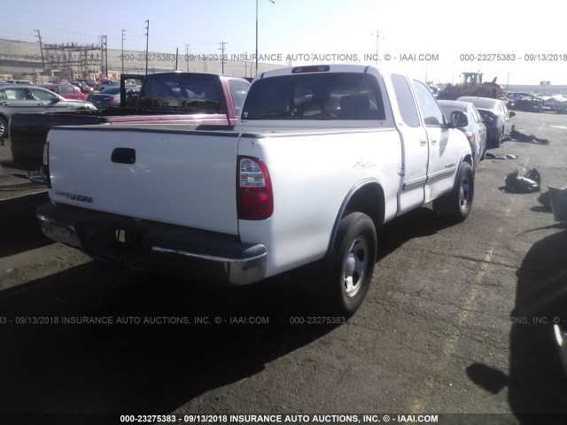 5TBRU34116S458175 - 2006 TOYOTA TUNDRA ACCESS CAB SR5 WHITE photo 4