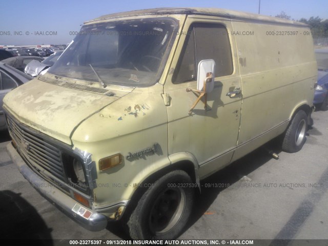 CGY153U124248 - 1973 CHEVROLET VAN YELLOW photo 2