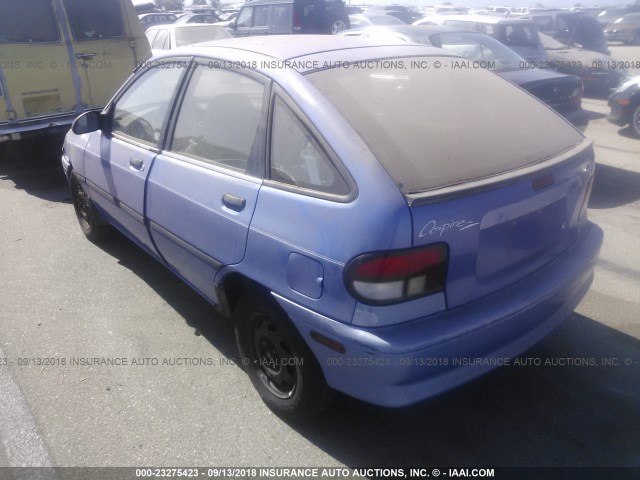 KNJLT06H3S6108904 - 1995 FORD ASPIRE BLUE photo 3