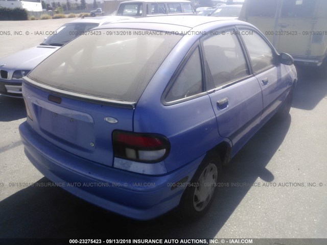 KNJLT06H3S6108904 - 1995 FORD ASPIRE BLUE photo 4