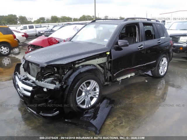WDCGG5HB0DF960378 - 2013 MERCEDES-BENZ GLK 350 BLACK photo 2