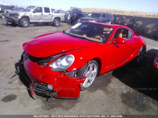 WP0AB29819U780180 - 2009 PORSCHE CAYMAN S RED photo 2