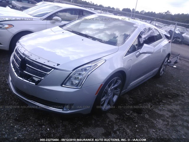 1G6RR1E45EU601955 - 2014 CADILLAC ELR LUXURY SILVER photo 2