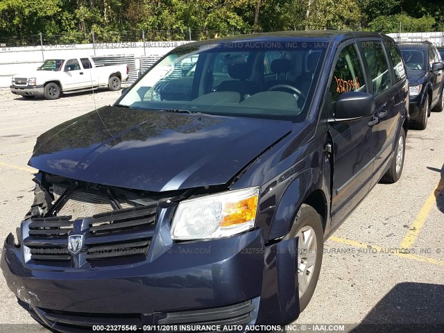 2D8HN44H68R804169 - 2008 DODGE GRAND CARAVAN SE BLUE photo 2