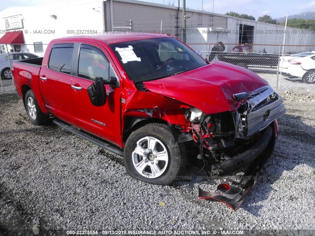 5TBEV58147S466368 - 2007 TOYOTA TUNDRA CREWMAX LIMITED RED photo 1