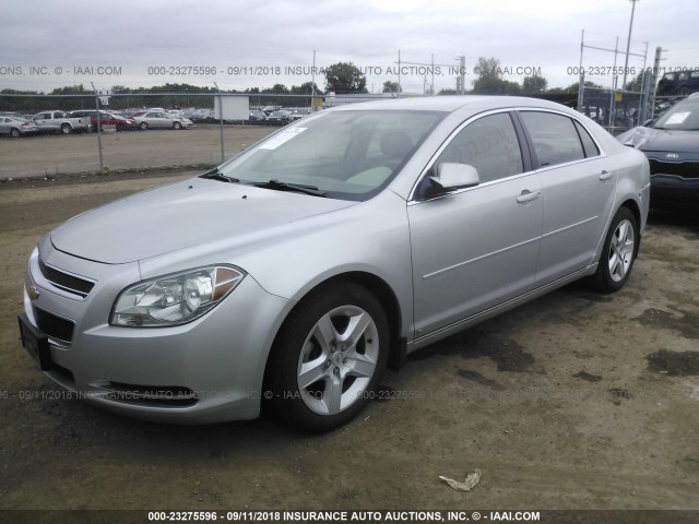 1G1ZH57BX9F254693 - 2009 CHEVROLET MALIBU 1LT ვერცხლისფერი ფოტო 2