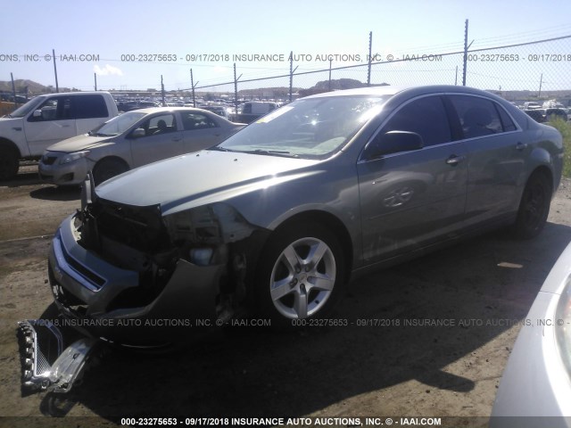 1G1ZG57B69F109086 - 2009 CHEVROLET MALIBU LS ნაცრისფერი ფოტო 2