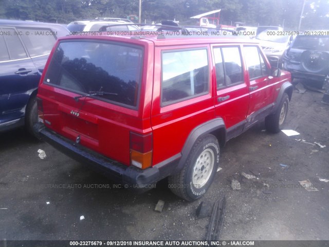 1J4FJ68S7TL173219 - 1996 JEEP CHEROKEE SPORT/CLASSIC წითელი ფოტო 4